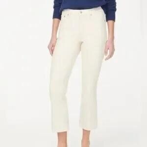 J. Crew Women's Off-White Cropped Jeans